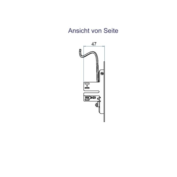 Produktbild WAD 102 204  -  Wandauslass WAD Rahmen mit Klappdeckel Typ 2, Chromstahl geschliffen